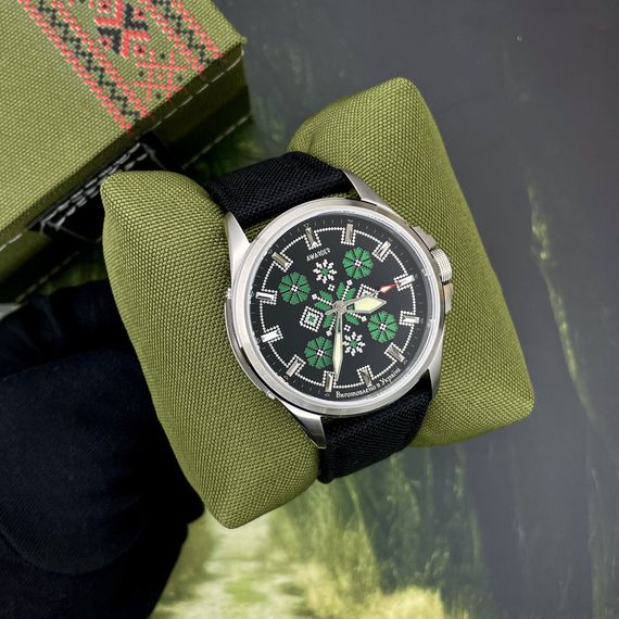 Awarder Embroidery Silver-Green Black Battery 10ATM | Зображення 3