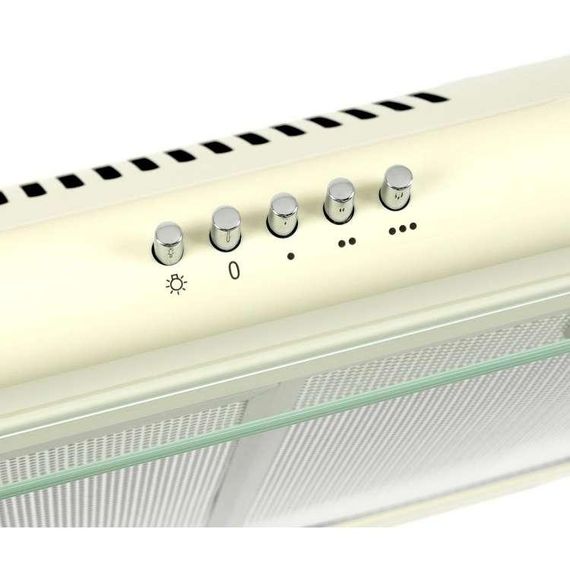 Плоска витяжка кухонна двомоторна кремова Ventolux ROMA 60 IVORY 2M LUX | Зображення 2