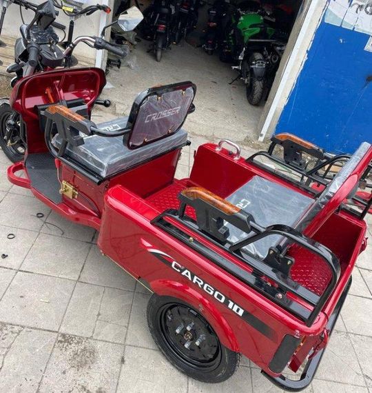 Электротрицикл Crosser CARGO 10 1000W 60V 32Ah, грузовой электроскутер с кузовом до 250 кг Червоний | Зображення 7