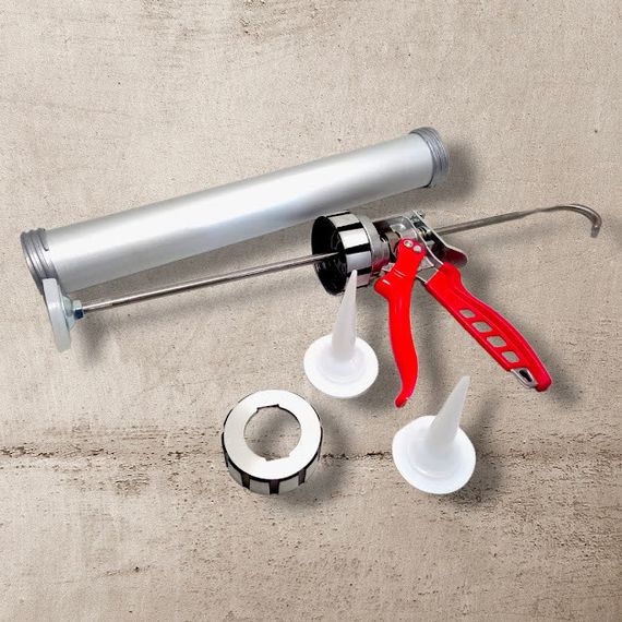 Пістолет для герметика 600 мл,  закритого типу, алюміній HAISSER (арт.31124) | Зображення 2