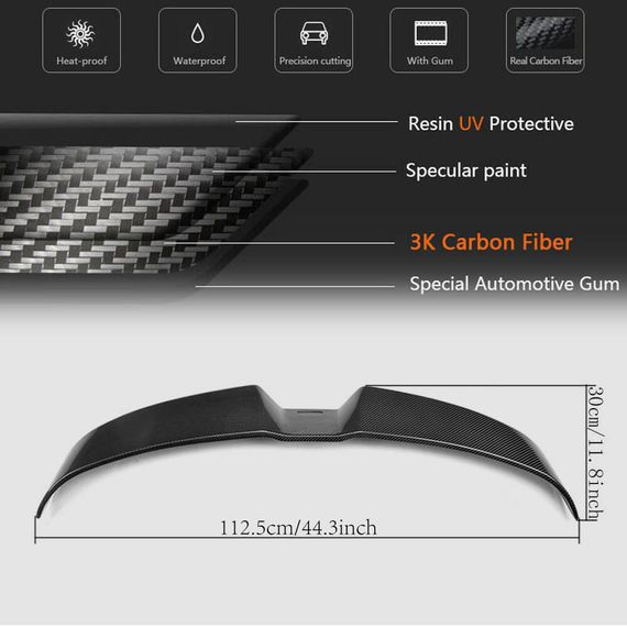 Спойлер V1 (для fortwo, Карбон) для Smart 2014- гг | Зображення 4