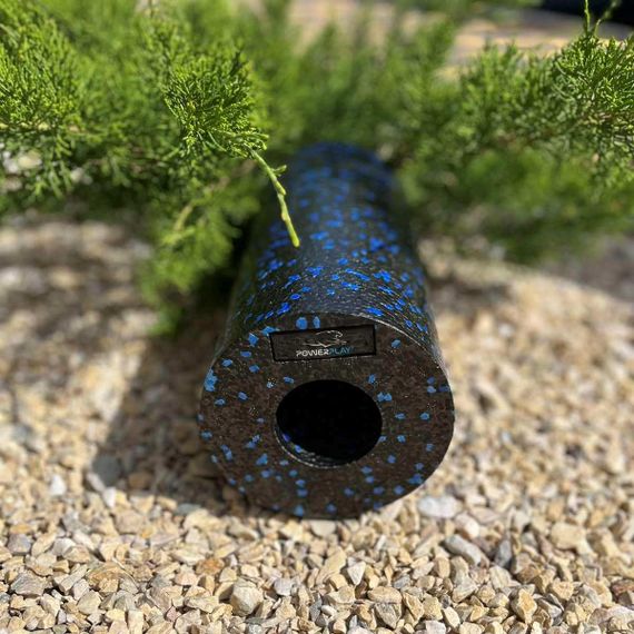 Массажный ролик (роллер) гладкий Паверплей PP-4348 2 in 1 EPP Foam Roller Черно/Синий (33x14см.) | Зображення 8