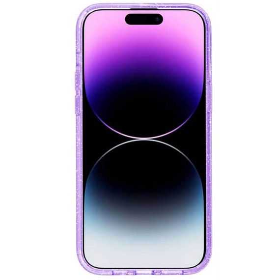 Чехол TPU Galaxy Sparkle (MagFit) для Apple iPhone 16 (6.1") Purple+Glitter | Зображення 1