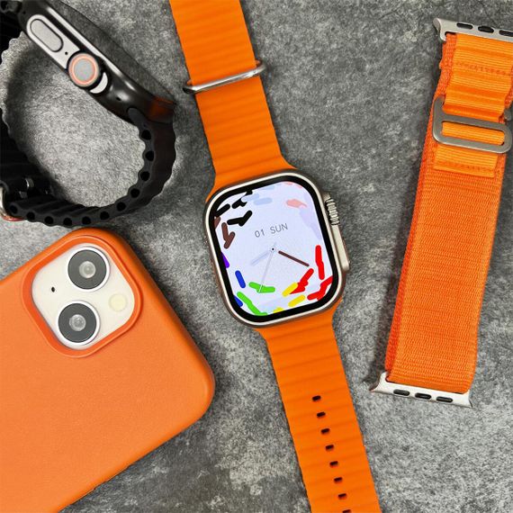 Смартгодинник Saiya SY9 Ultra 2 Amoled+IP67 Silver Orange | Зображення 4