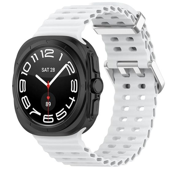 Ремінець силіконовий Primolux Ocean для годинника Samsung Galaxy Watch Ultra 47 mm (SM-L705) - White | Зображення 1