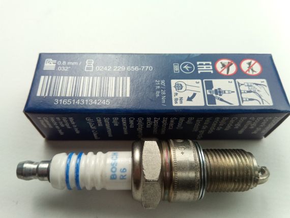 Свічка запалювання BOSCH SUPER PLUS WR8DC+3 (Lanos 1.5, ГАЗ інж., карб.) (0242229656)Цина за шт. | Зображення 1