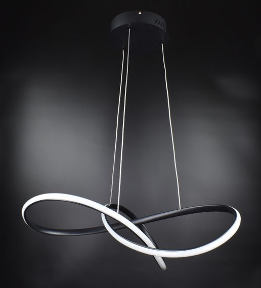 Люстра світлодіодна підвісна LED світильник для квартири на стелю лед 26994 Чорний 40-140х80х80 см. | Зображення 5