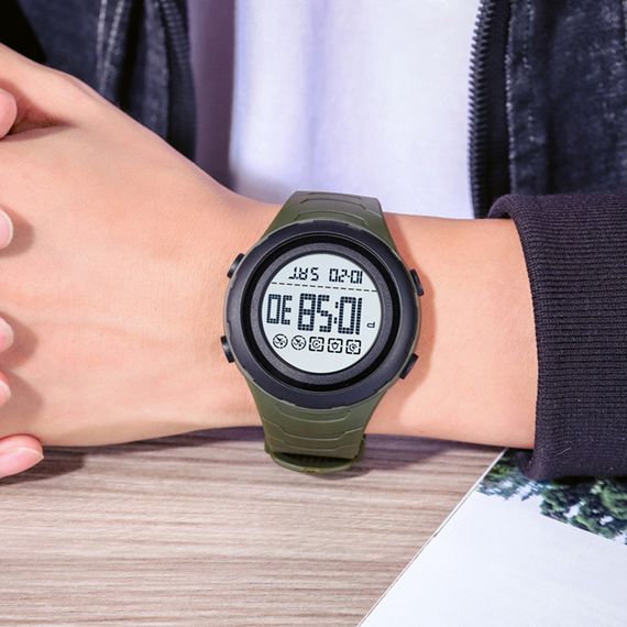 Чоловічий годинник Skmei 1674AGWT Army Green-white | Зображення 3