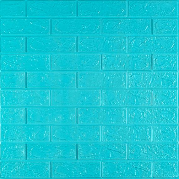3D панель самоклеюча 700х770х3мм цегла Бірюза (002-3) SW-00000573