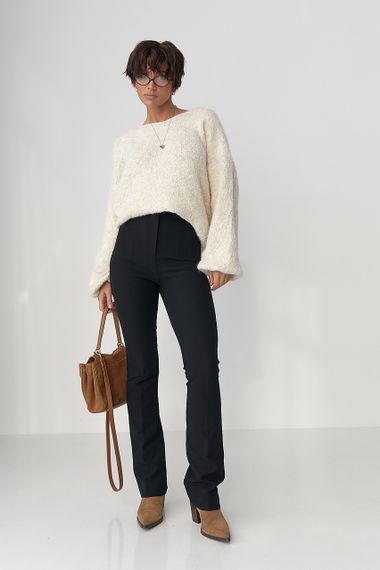 Класичні жіночі штани зі стрілками - чорний цвет, 38р (є розміри) | Зображення 2