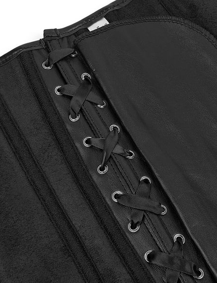 Корсет с застежкой молнией Star Night Sexy Leather и шнуровкой, черный, XS (без коробки) Sex Aura | Зображення 9