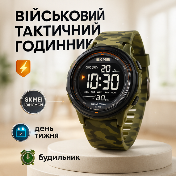 Военные часы с секундомером, Тактические военные часы для ЗСУ Спортивные прочные XJ-18