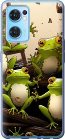 Чехол на Oppo Reno7 5G Жабки "5656u-2669-17620"