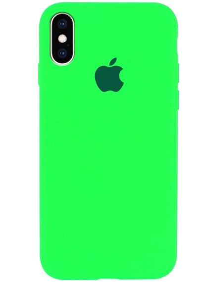Силіконовий чохол Apple Silicone Case Neon Green для iPhone X/XS