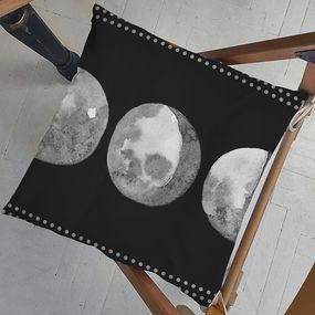 Подушка на стул с завязками Фазы Луны 40x40x4 см (PZ_23F040)