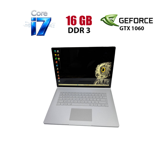Ноутбук Microsoft Surface Book 2 / 15" (3240x2160) IPS Touch / Intel Core i7-8650U (4 (8) ядра по 1.9 - 4.2 GHz) / 16 GB DDR3 / 256 GB SSD / nVidia GeForce GTX 1060, 6 GB GDDR5, 192-bit / WebCam б/у
