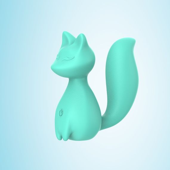 Міні-вібратор кліторальний Every Night Toys Doris у формі лисиці бірюзовий, 10 режимів вібрації Sex Aura | Зображення 3