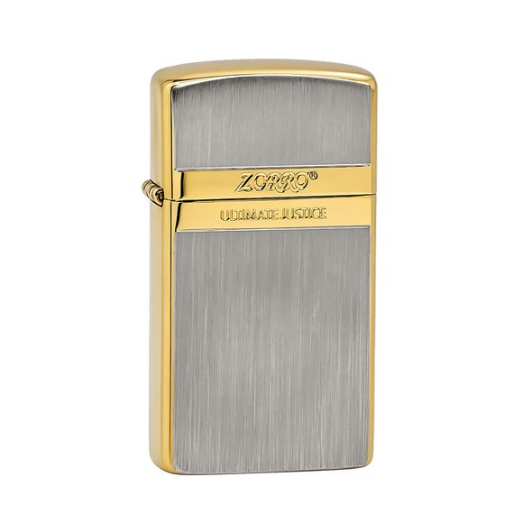 Тонкая бензиновая зажигалка Zorro Slim Ultimate Justice