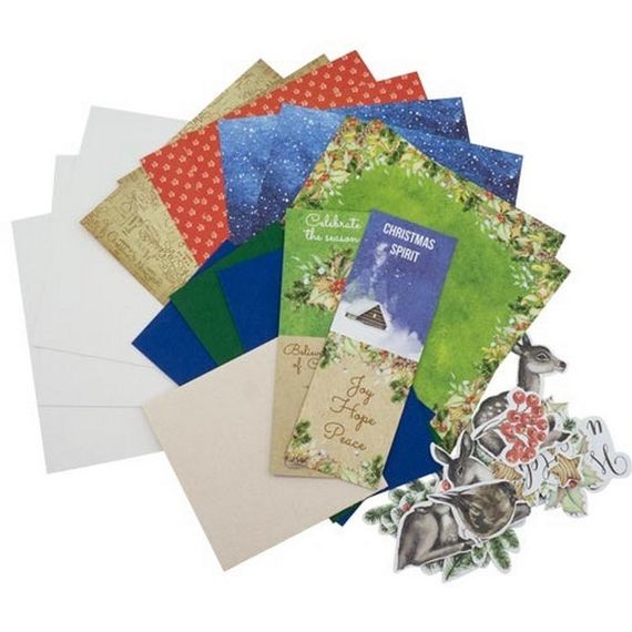 Набор для создания 3-х рождественских открыток "Awaiting Christmas" FDGCK-036