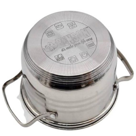 Набор посуды из нержавеющей стали с крышками 10 предметов BN-203