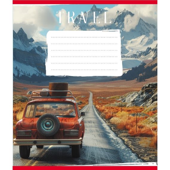 Зошит учнівський "Подорож на авто" 036-570083K-1 в клітинку, 36 аркушів