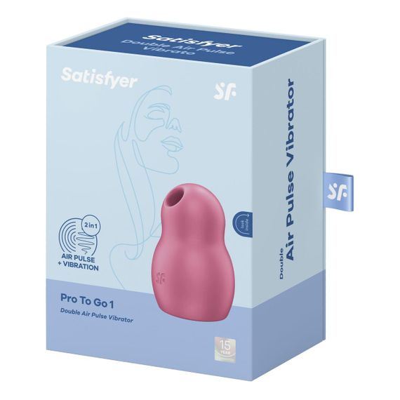 Вакуумний стимулятор з вібрацією Satisfyer Pro To Go 1 Red Sex Aura | Зображення 6