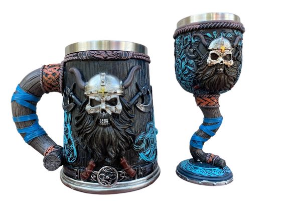 Подарунковий набір Кухоль і Келих 3D Вікінг Молот Тора