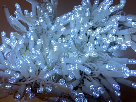 Гірлянда вулична String 500 LED 50m (2x25m) flash холодний білий, білий дріт