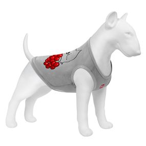 Майка для собак WAUDOG Clothes малюнок "Калина", сітка, M, B 38-41 см, C 20-23 см сірий