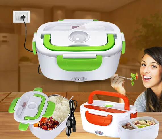 Ланчбокс з підігрівом їжі 220V, Electric lunch box, ланч-бокс від мережі | Зображення 2