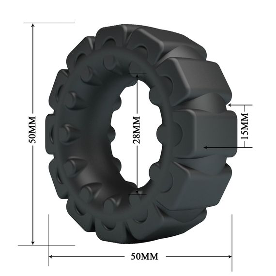 Ерекційне кільце Crazy Bull Laiden Super Soft Silicone Cock Ring – Black | Зображення 5