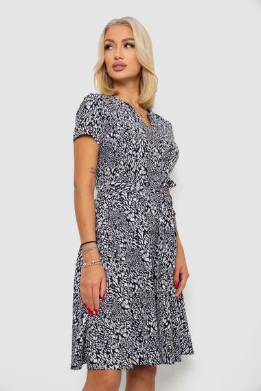 Платье софт с принтом, цвет черный, 230R0032-4 | Зображення 2