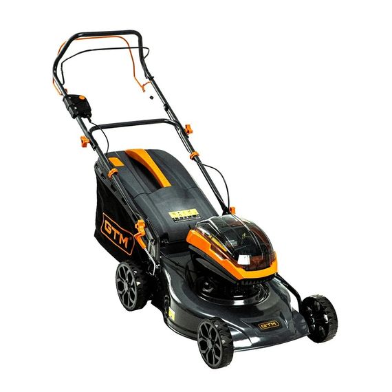 Газонокосарка акумуляторна самохідна GTM BLM48-SP (48 см, 30-80 мм, 70 л, BL, 18+18 В, без акумуляторів та зарядного пристрою)
