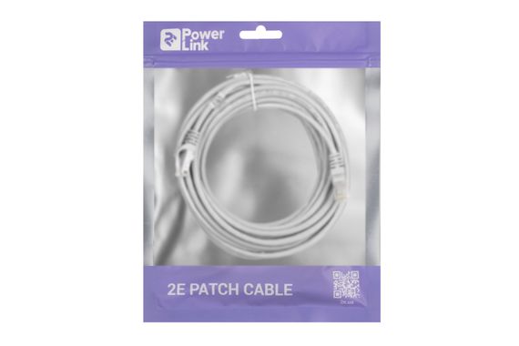 Патч-корд 2E Cat 5e,UTP,RJ45, 26AWG ,7/0.16 CCA, 6.00 m,PVC, Grey (2E-PC5ECA-600GRY) | Зображення 2