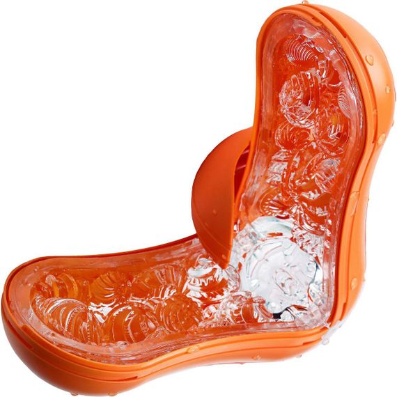 Мастурбатор Tenga Flip Orb — Sunset Orange, с изменяемым сжатием, со стимулирующими шариками внутри Sex Aura | Зображення 7