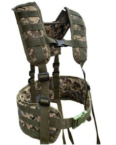 Тактичний пояс Tactic4Profi оксфорд PU  зелений піксель з кріпленням Molle