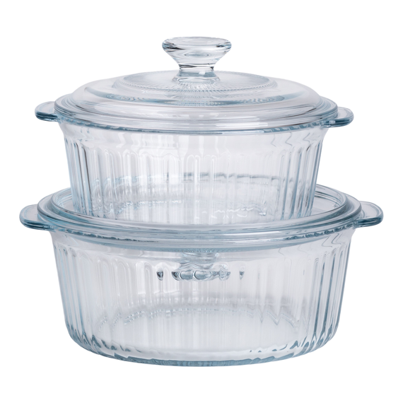 Форми для запікання набір 2 шт скляні з кришками круглі HP-34-26 | Зображення 4