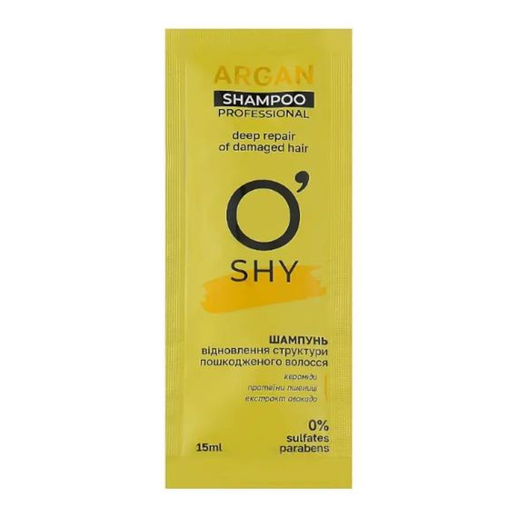 Шампунь для волосся O'shy Professional Argan Відновлення, саше 15 мл