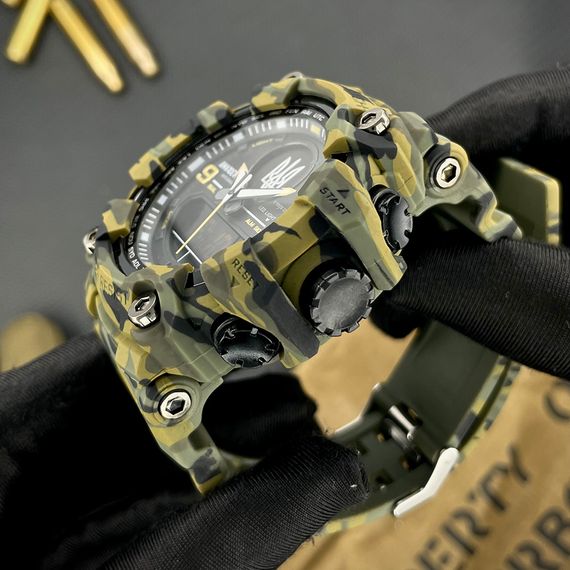 Чоловічий годинник Awarder 001 Тризуб срібло Camo Green | Зображення 4