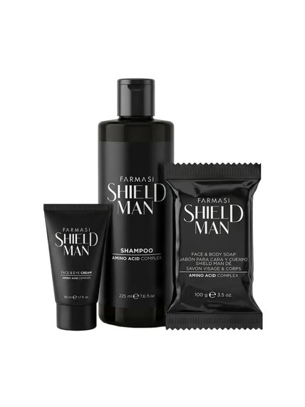 Набір для чоловіків Farmasi Shield Man Amino Acid шампунь + крем для обличчя + мило | Зображення 1