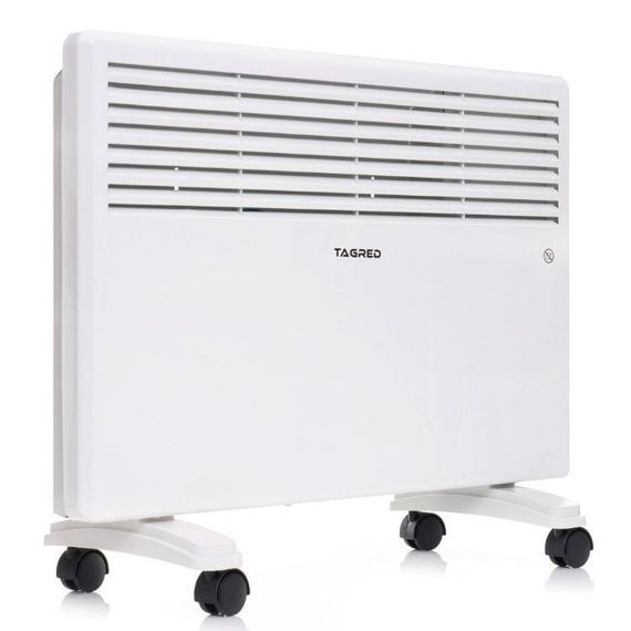 Електричний конвектор Tagred напольний/настінний, 1500 Вт, площа обігріву 15 кв.м., Білий (TA911W)