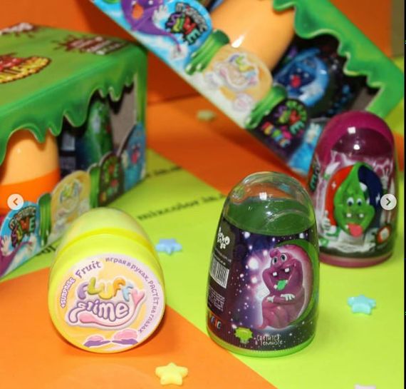 Вязкая масса "3 в 1" Magnetic Slime, "Fluffy Slime", "Crazy Slime Fluoric" SLM-14-01U цвета в ассортименте | Зображення 1