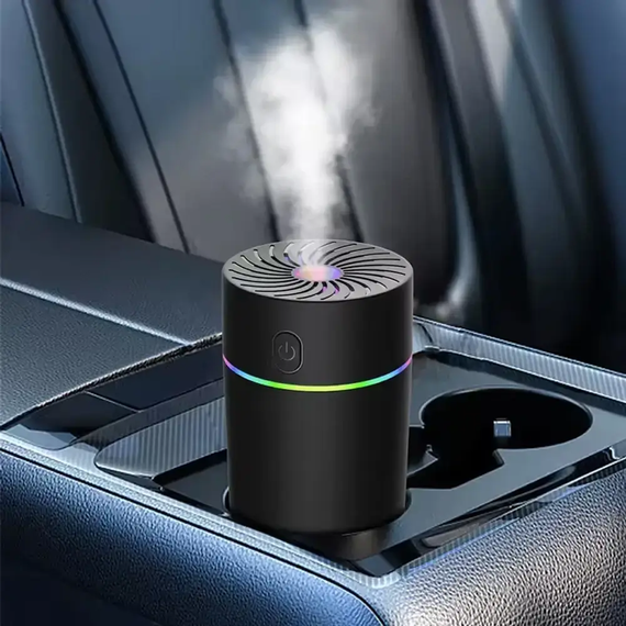 Автомобільний зволожувач повітря з підсвічуванням, USB, Чорний / Аромадіфузор в машину