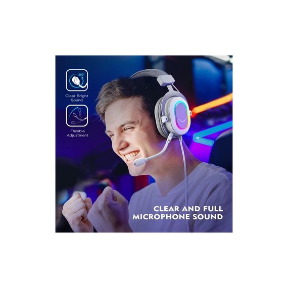 Навушники Fifine H6 RGB 7.1 White (H6W) | Зображення 3