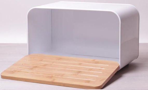 Хлібниця Kamille Breadbasket Steel&Bamboo 35х20см з нержавіючої сталі | Зображення 3