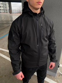 Куртка софтшел спринг чорний S XL
