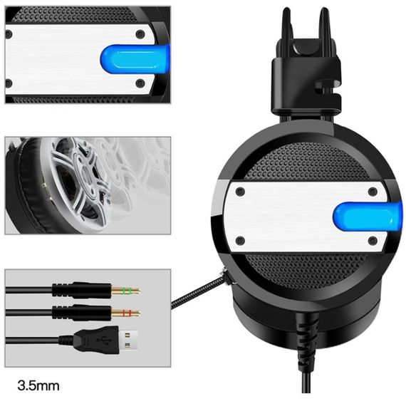 Игровые наушники с микрофоном и регулировкой высоты XPRO GE-02 черные (23721-01_405) | Зображення 2