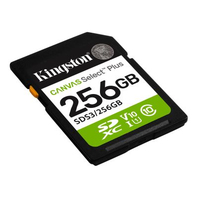 Карта памяти Kingston 256GB SDXC class 10 UHS-I V10 A1 Canvas Select Plus (SDS3/256GB) | Зображення 1