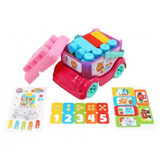 Дитяча іграшка "Автобус-конструктор" 0396TXK(Pink) рожевий | Зображення 2