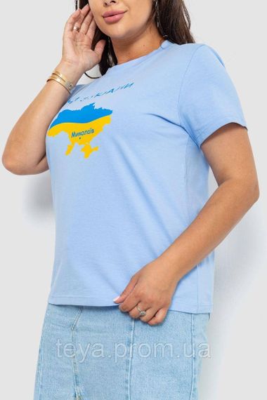 Футболка жіноча колір блакитний розмір L-XL FA_007849 | Зображення 2